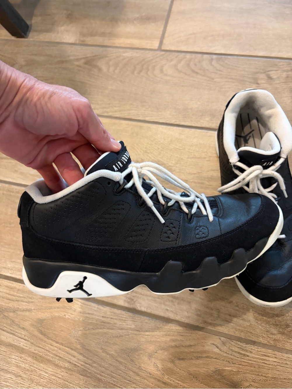 Nike Air Jordan 9 Low Golf Barons shoes men’s 9.5 Black